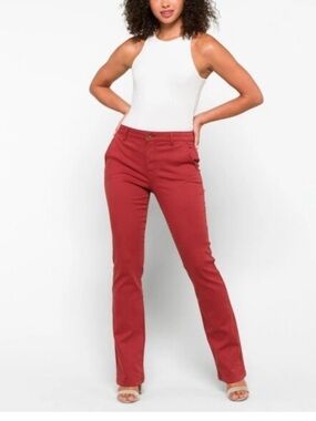 Cosmic Blue Love Cotton Lyocell Blend Women's Slim Bootcut Pants Size 27 | NWT!